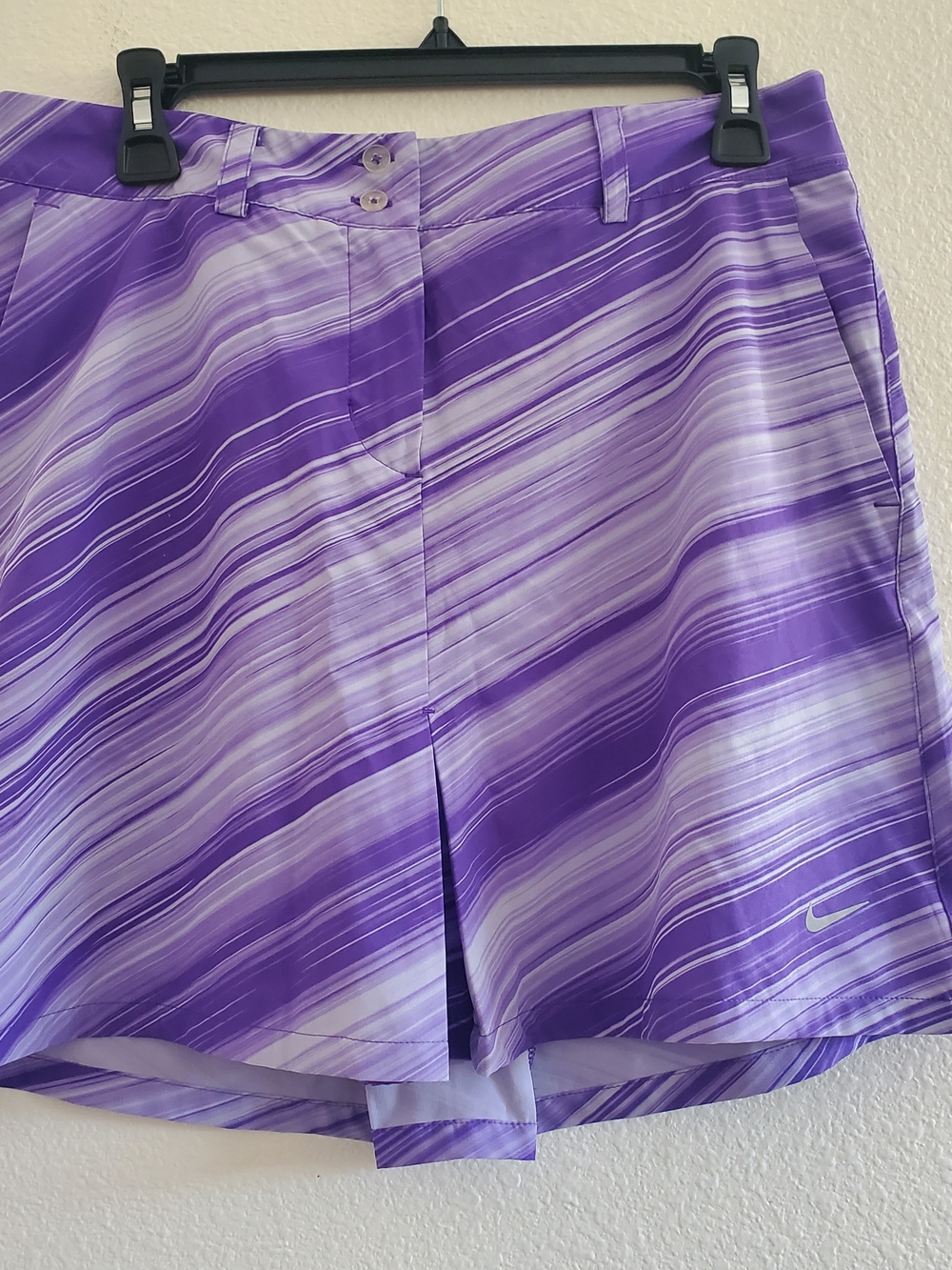 Nike Women's Purple Wave-Print Golf Skirt Size 8
